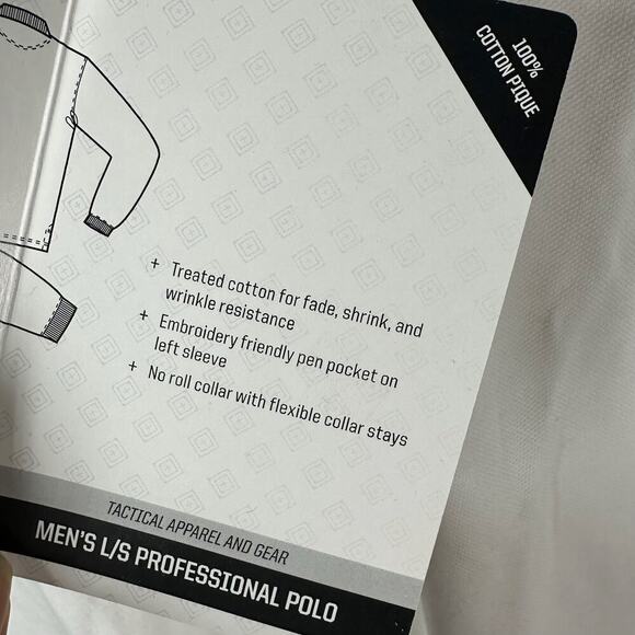 5.11 Tactical Series Long Sleeve White T Shirt Pen Pocket Size Large - Picture 4 of 8